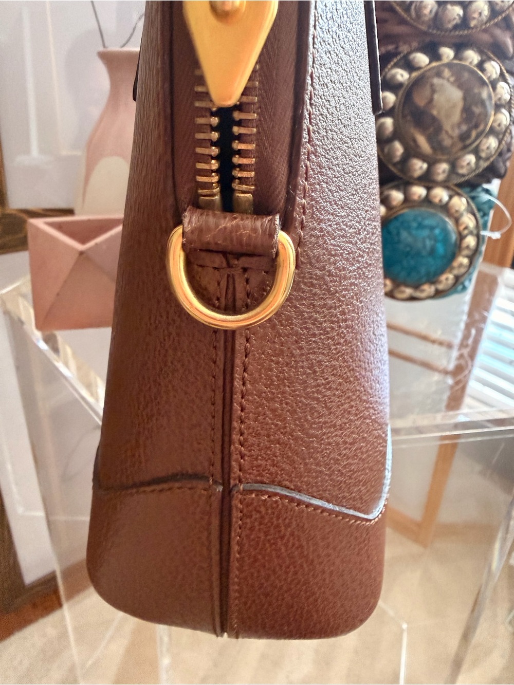 Vintage Celine Paris Brown Leather Top Handle Bag 🤎✨ - Picture 3 of 14